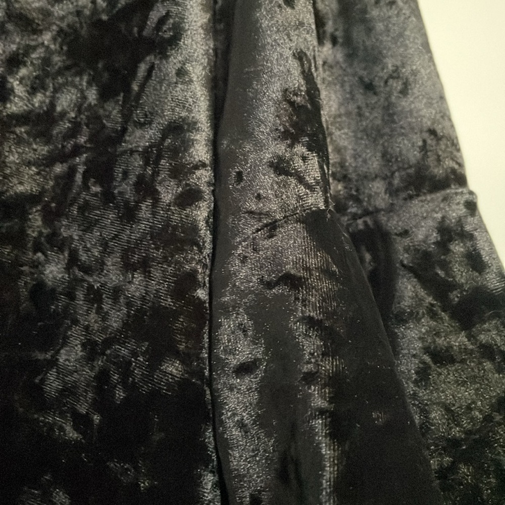 Como Blu Top Women Size XL Black Velvet Dressy Edgy Goth Bohemian - Picture 10 of 14